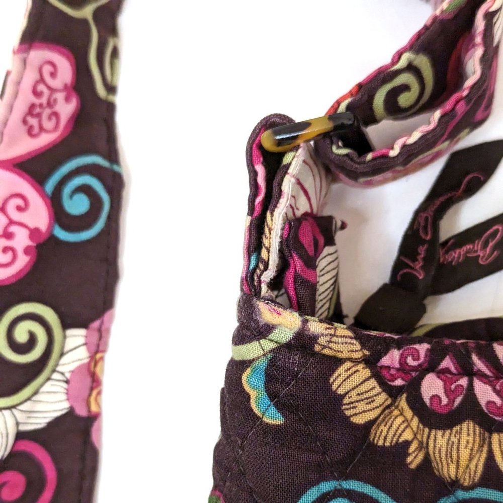 Vera Bradley Hipster Mod Floral Crossbody Hipster Shoulder Bag Paisley Zip Front - Picture 4 of 5